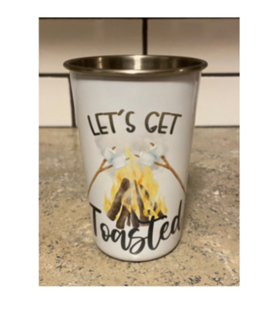 17oz "Let's Get Toasted" Pint Glass