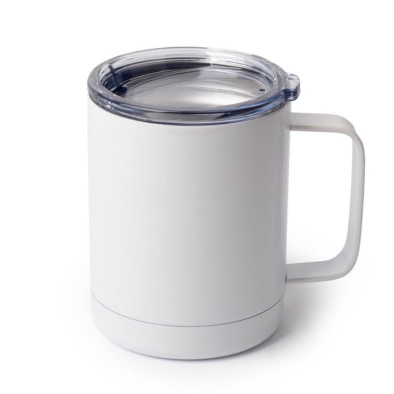10oz Steel Coffee Cup with Handle